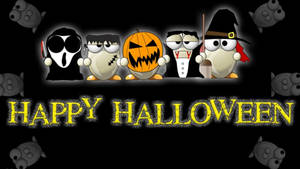 Beroemde Halloween spotprentkarakters agtergrond