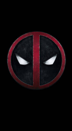 Deadpool maskerlogo-ikoon sluitskermagtergrond.