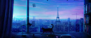 Anime Kamer agtergrond — 3440x1440 Muurpapier