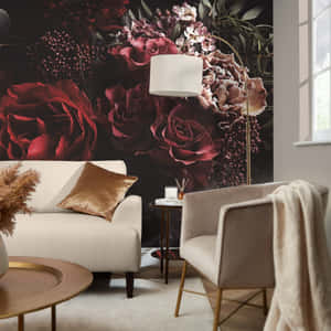 Betowerende Donker Blomme-agtergrond — Donker blom Muurpapier