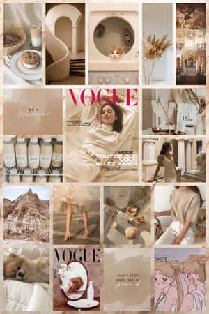 Estetiese Beige agtergrond — Huawei MatePad 11.5 (2025) Muurpapier