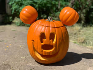 Halloween-pompoenfoto's — Grusige halloween Muurpapier