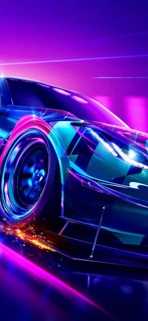 Betowerende Neon Gloed: Koel iPhone-agtergrond — Vivo V80 Lite Muurpapier