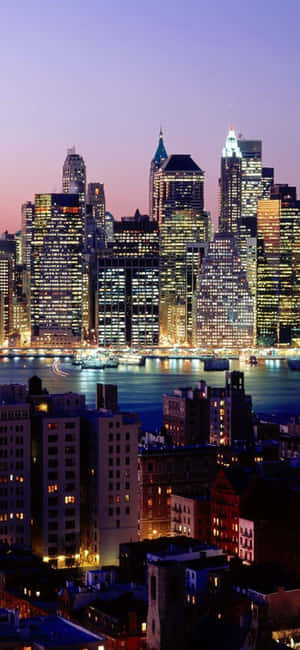 Iphone Xs Ny Stad Agtergrond — Vivo X500 Pro Max Muurpapier