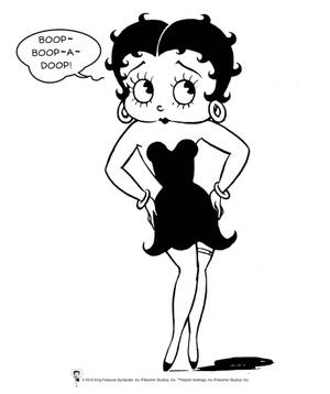 Betty Boop Strokieprentkuns agtergrond — Galaxy Z Vou Muurpapier