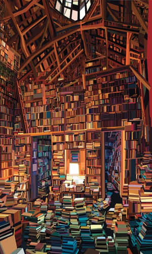 Biblioteek Prente — Galaxy Tab A11 Muurpapier
