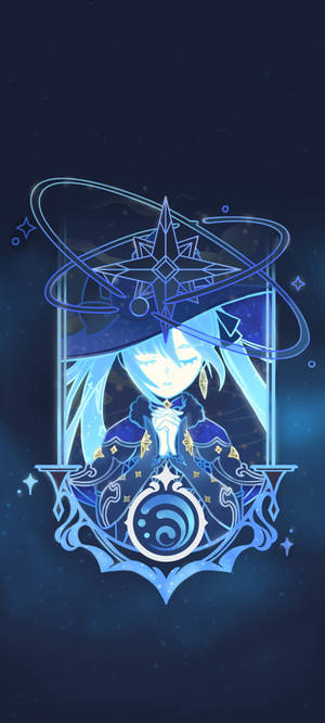 Biddende Mona Genshin Impact Foon