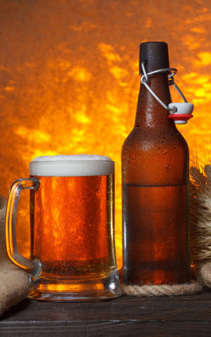 Bierbottel Pint Bruin Ale — Lenovo Legion Y700 (Gen 4) Muurpapier