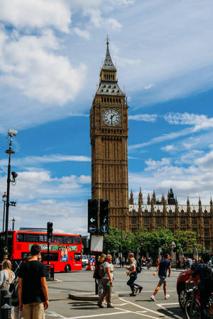 Big Ben en Voetgangers — Huawei MatePad 11.5 S (2025) Muurpapier