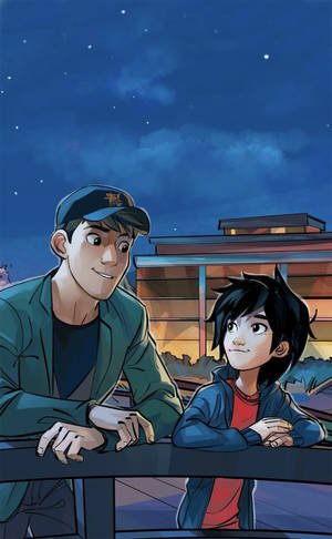 Big Hero 6 Broederlike Gesprek-agtergrond — Galaxy Tab S10 FE Muurpapier