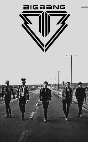 Bigbang Monochroom Plakkaat-agtergrond — Galaxy Tab S11 Muurpapier