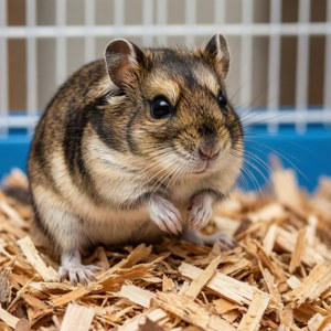 Wekkerige bilby wat op 'n hoop houtskaafsels staan. — Pixel Watch 3 Muurpapier