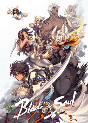 Blade And Soul Anime Videospeletjie Plakkaat — Anime karakters GIF Muurpapier