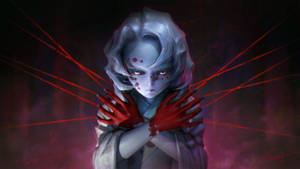 Bloederige hande Rui Demon Slayer-agtergrond — Demon slayer 4K GIF Muurpapier