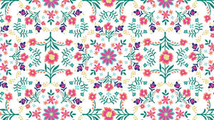 Bloem Boheemse estetiese patroon muurpapier