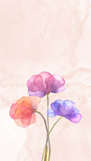 Blomme wat blom selfoonagtergrond — Blomfoon Muurpapier