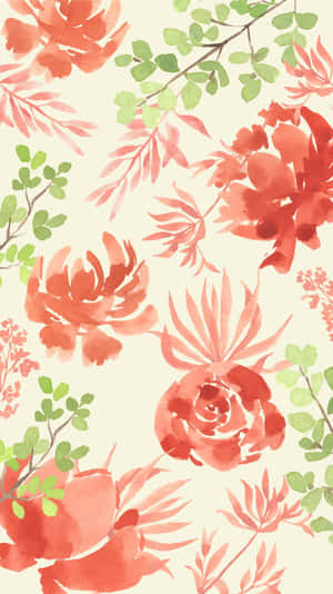 Blommende Blom Foonagtergrond — Blomfoon Muurpapier