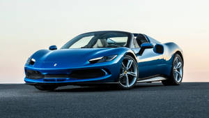 Blou Ferrari-motor 5120X1440