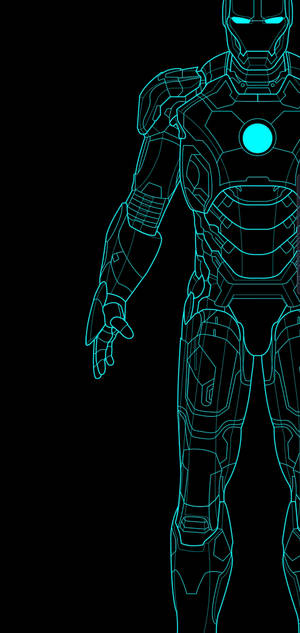 Blou Ironman S10+ agtergrond — iPhone X Muurpapier