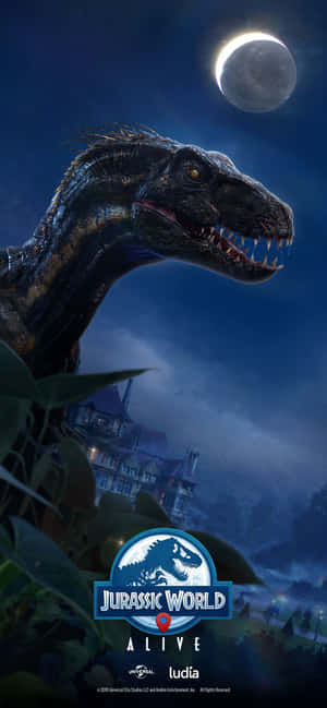 Blou Jurassic World — Vivo X300 Ultra Muurpapier