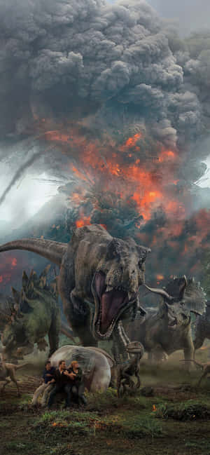 Blou Jurassic World — Vivo X300 Pro Muurpapier
