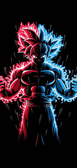 Blou Rooi Goku Dragon Ball Z iPhone — Galaxy S26 Ultra Muurpapier