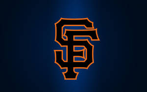 Blou Swart San Francisco Giants-logo — Donkerblou estetiese GIF Muurpapier