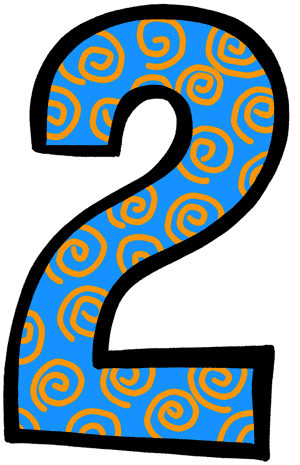 Blou Swirl Patroon Nommer2
