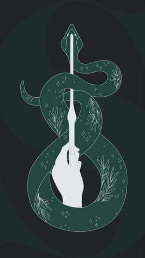 Slytherin-estetika-prente — Slytherin estetiek Muurpapier