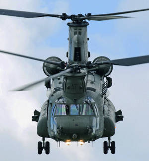 Boeing CH47 helikopter lugvertoning agtergrond — Oppo Find N5 Muurpapier
