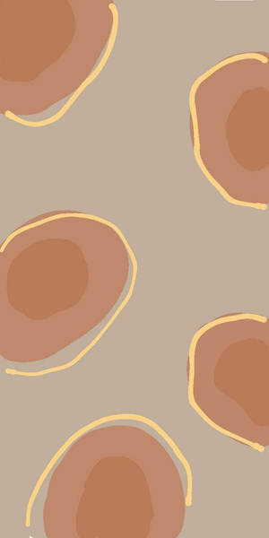 Boho Estetiese Oranje En Geel Abstrakte Patroon