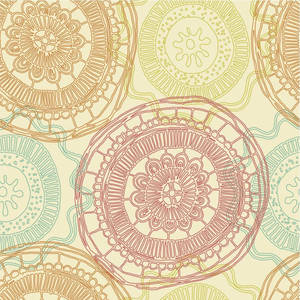 Boho Estetiese Mandala-agtige Vorms — Estetiese boho Muurpapier