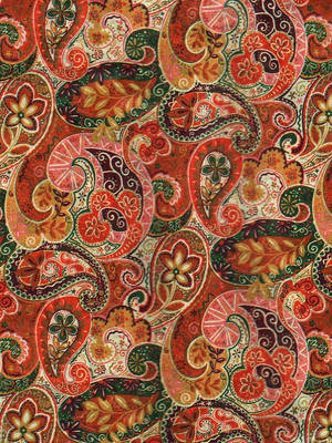 Boho-estetiese oranje blomme en blare — Estetiese boho Muurpapier