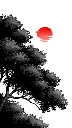 ink,boom,son,minimalisties — 1440x2560 Muurpapier