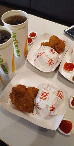 McDonald's Kosfoto's — Pixel Fold Muurpapier