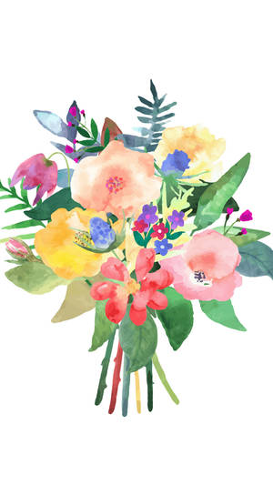 Bouquet van Blomme Floral Iphone — Blomme iPhone Muurpapier