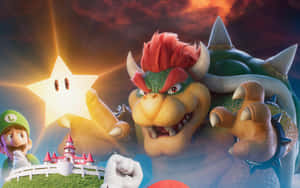 Bowser in 'n epiese posering op 'n 2560 x 1600 agtergrond — MacBook Air M1 Muurpapier