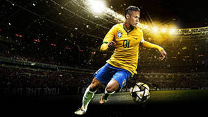 Neymar Top Dribbelaar-agtergrond.