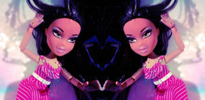 Bratz Estetiese Pop in Pienk Rok agtergrond — Bratz esteties Muurpapier
