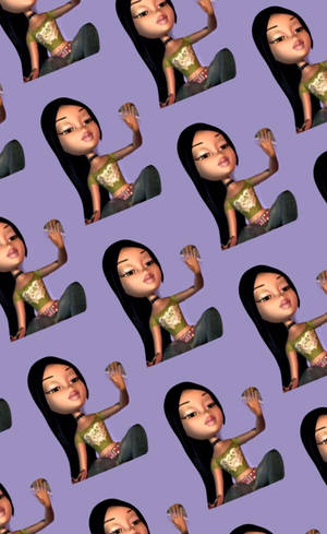 Bratz-pop digitale kuns agtergrond — Redmi Pad 2 9.7 Muurpapier