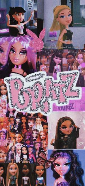 Bratz poppe fotocollage plakpapier — iPhone Air Muurpapier
