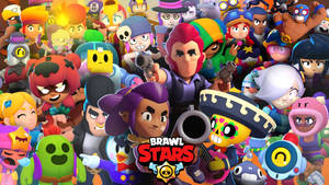 Brawl Stars Karaktergroep Pragtige 4K — Video speletjie GIF Muurpapier