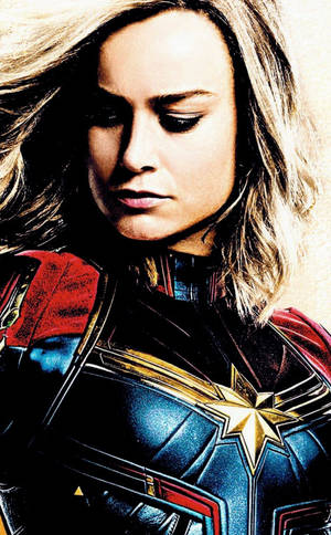 Brie Larson Captain Marvel iPhone — Galaxy Tab Active5 Pro Muurpapier