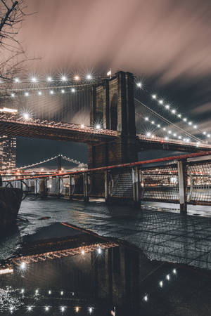 Brooklyn Brug New York Nag iPhone — Xiaomi Pad 8 Pro Muurpapier