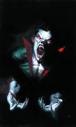 Brullende Morbius-agtergrond — Dowwe Muurpapier