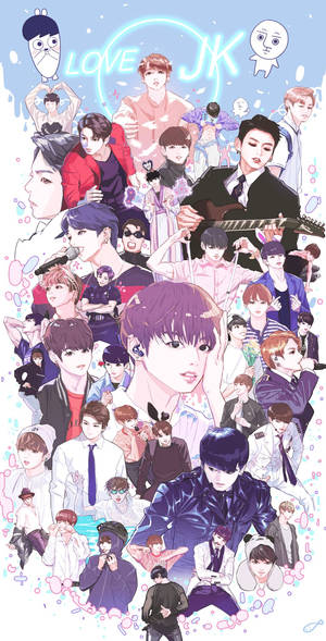 Liefde JK — Bts esteties Muurpapier