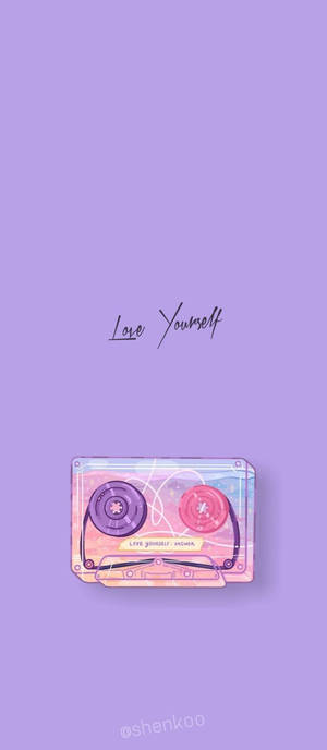 BTS Estetiese Love Yourself Kassetteband — Bts esteties Muurpapier