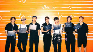 BTS Groepsfoto Boekfoto-agtergrond — Oulike bts Muurpapier