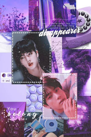 BTS Jin Estetiese Pers Collage