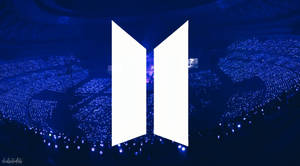 BTS-logo tydens konsert-agtergrond — Bts-logo GIF Muurpapier